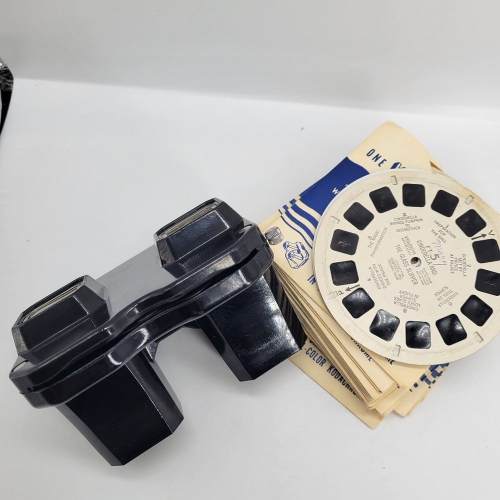 Sawyer's View-master 27 Reels & Viewer Original Bakelite Black Patent 2,189,285 - Picture 9 of 10